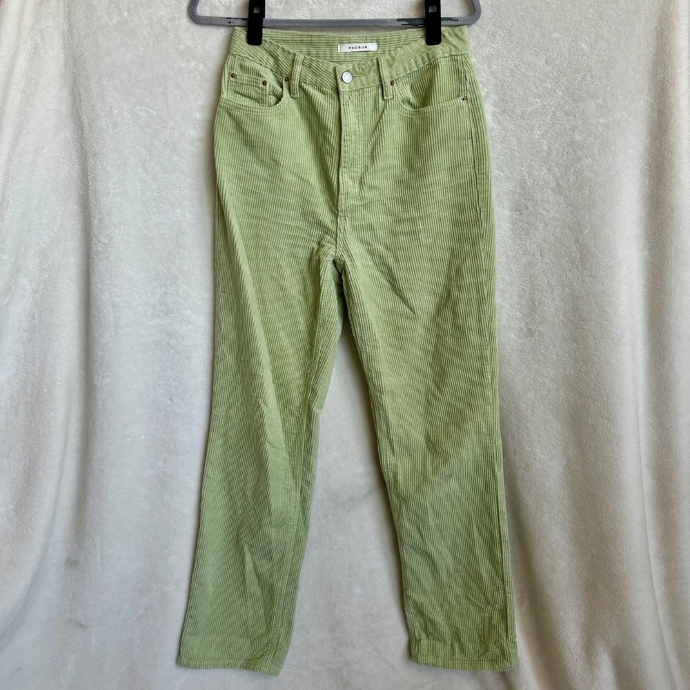 PacSun Size 27‎ Pistachio Green 90s Boyfriend Corduroy Pants High Rise